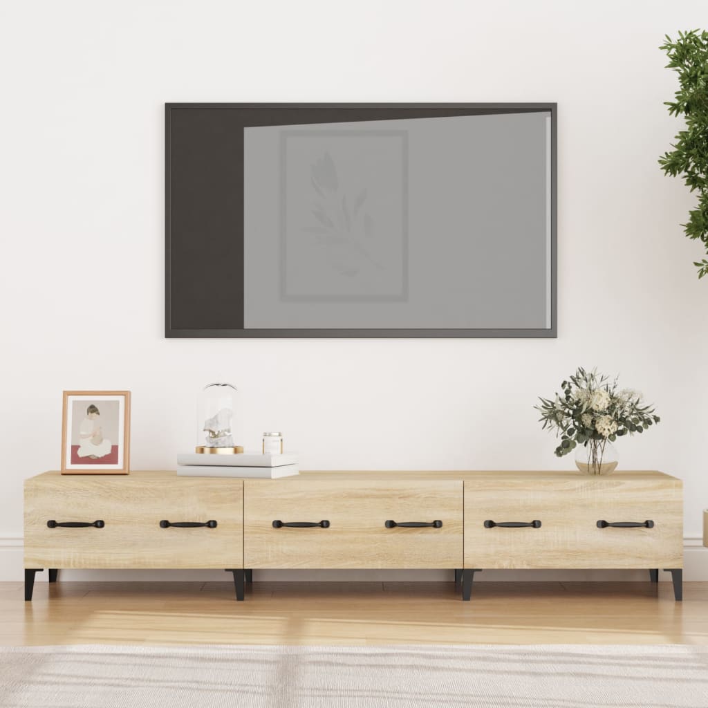 Sonoma-tölgyszínű szerelt fa fali tv-szekrény 150x34,5x30 cm Sonoma-tölgyszínű szerelt fa fali tv-szekrény 150x34,5x30 cm