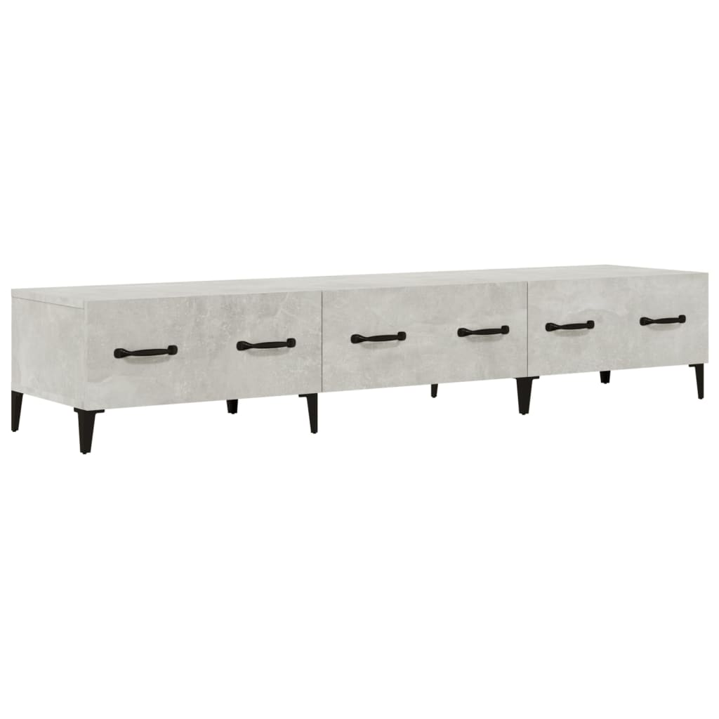 Betonszürke szerelt fa tv-szekrény 150 x 34,5 x 30 cm
