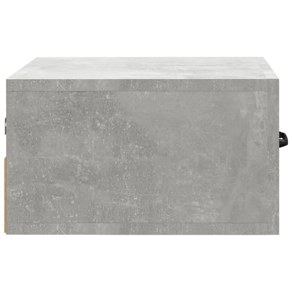 2 db betonszürke falra szerelhető éjjeliszekrény 35x35x20 cm
