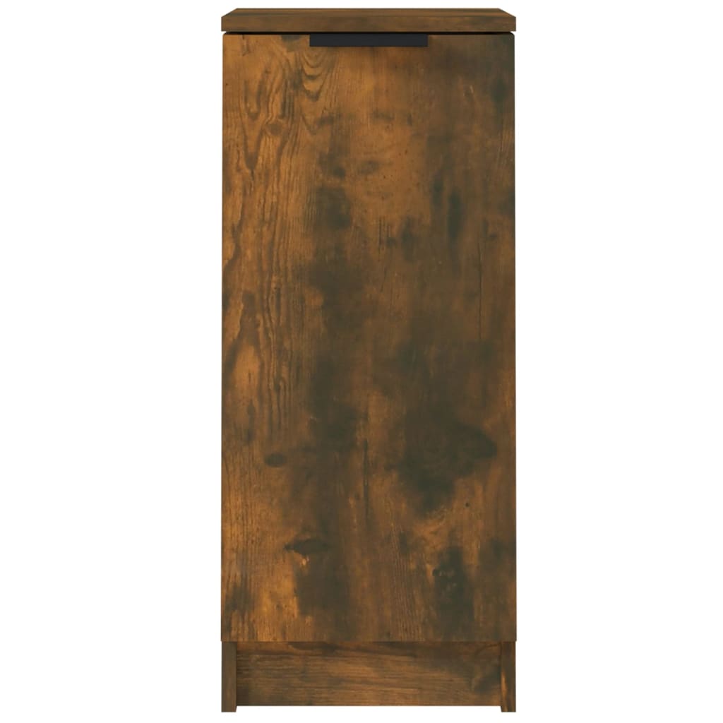 2 db füstös tölgy színű szerelt fa tálalószekrény 30x30x70 cm