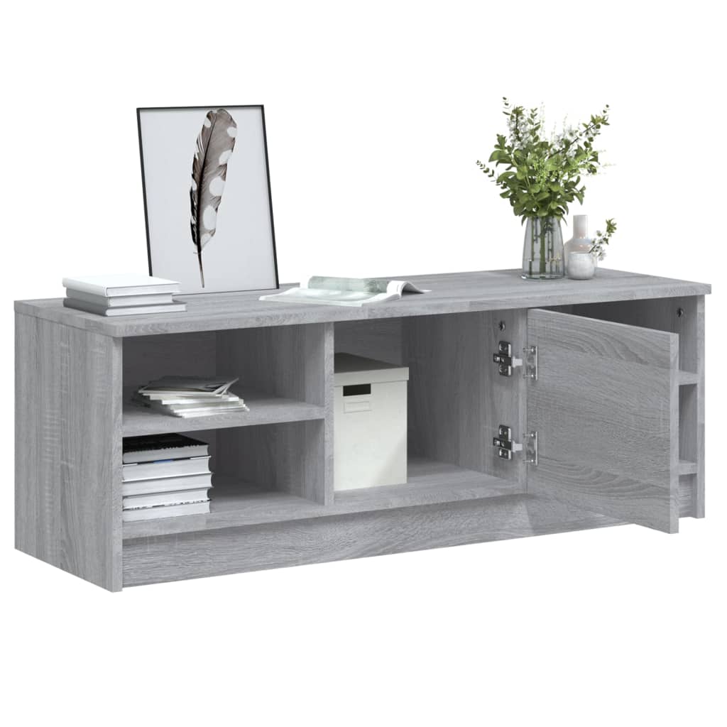 Szürke sonoma színű szerelt fa tv-szekrény 102 x 35,5 x 36,5 cm