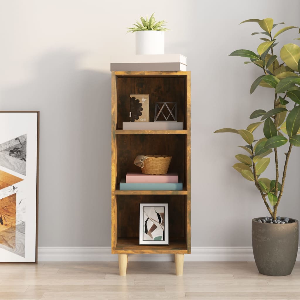 Füstös tölgy színű szerelt fa tálalószekrény 34,5x32,5x90 cm Füstös tölgy színű szerelt fa tálalószekrény 34,5x32,5x90 cm