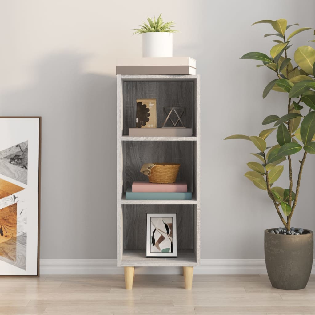 Szürke sonoma színű szerelt fa tálalószekrény 34,5x32,5x90 cm Szürke sonoma színű szerelt fa tálalószekrény 34,5x32,5x90 cm