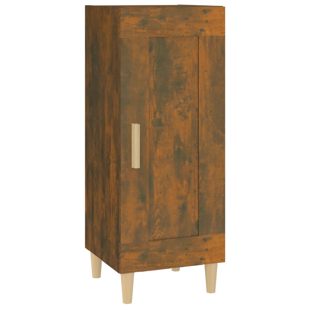Füstös tölgy színű szerelt fa tálalószekrény 34,5 x 34 x 90 cm
