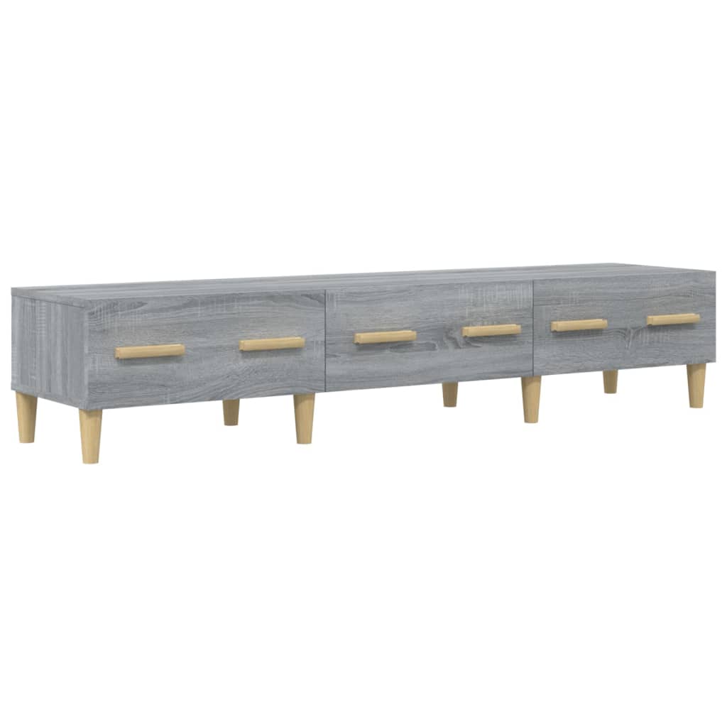 Szürke sonoma színű szerelt fa tv-szekrény 150 x 34,5 x 30 cm