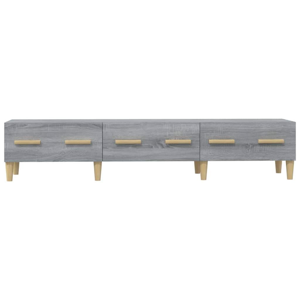 Szürke sonoma színű szerelt fa tv-szekrény 150 x 34,5 x 30 cm