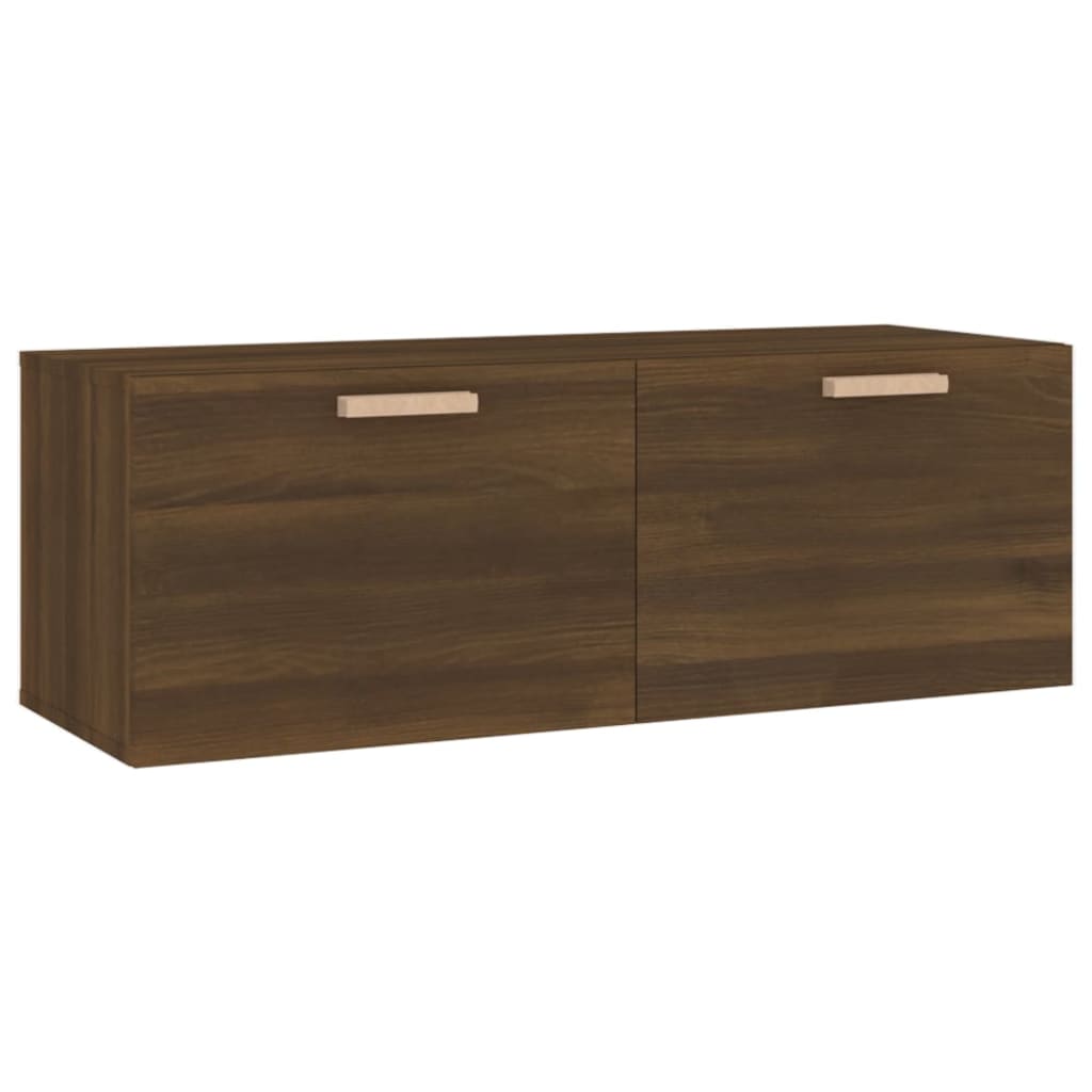 Barna tölgy színű szerelt fa faliszekrény 100 x 36,5 x 35 cm Barna tölgy színű szerelt fa faliszekrény 100 x 36,5 x 35 cm