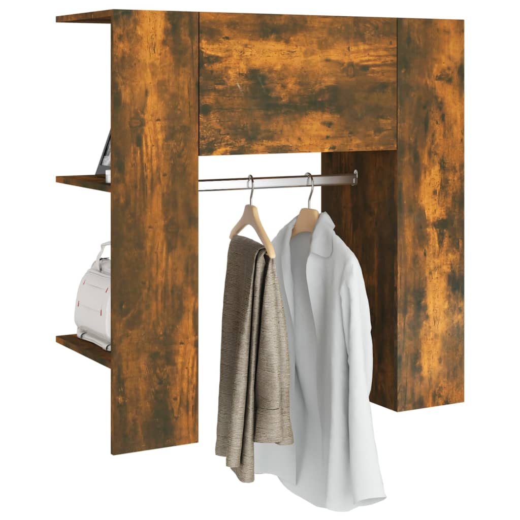 Füstös tölgyszínű szerelt fa előszobaszekrény 97,5x37x99 cm Füstös tölgyszínű szerelt fa előszobaszekrény 97,5x37x99 cm