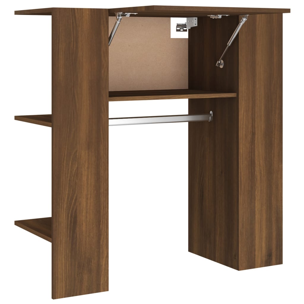 Barna tölgyszínű szerelt fa előszobaszekrény 97,5 x 37 x 99 cm Barna tölgyszínű szerelt fa előszobaszekrény 97,5 x 37 x 99 cm