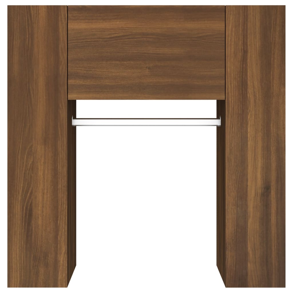 Barna tölgyszínű szerelt fa előszobaszekrény 97,5 x 37 x 99 cm Barna tölgyszínű szerelt fa előszobaszekrény 97,5 x 37 x 99 cm