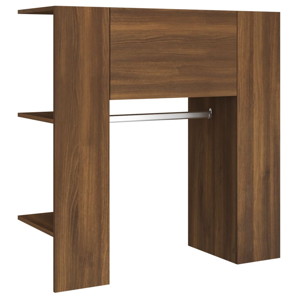 Barna tölgyszínű szerelt fa előszobaszekrény 97,5 x 37 x 99 cm Barna tölgyszínű szerelt fa előszobaszekrény 97,5 x 37 x 99 cm
