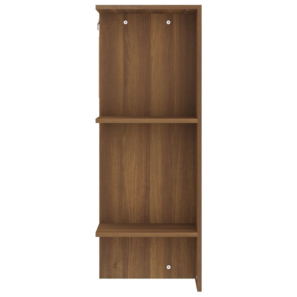 Barna tölgyszínű szerelt fa előszobaszekrény 97,5 x 37 x 99 cm Barna tölgyszínű szerelt fa előszobaszekrény 97,5 x 37 x 99 cm