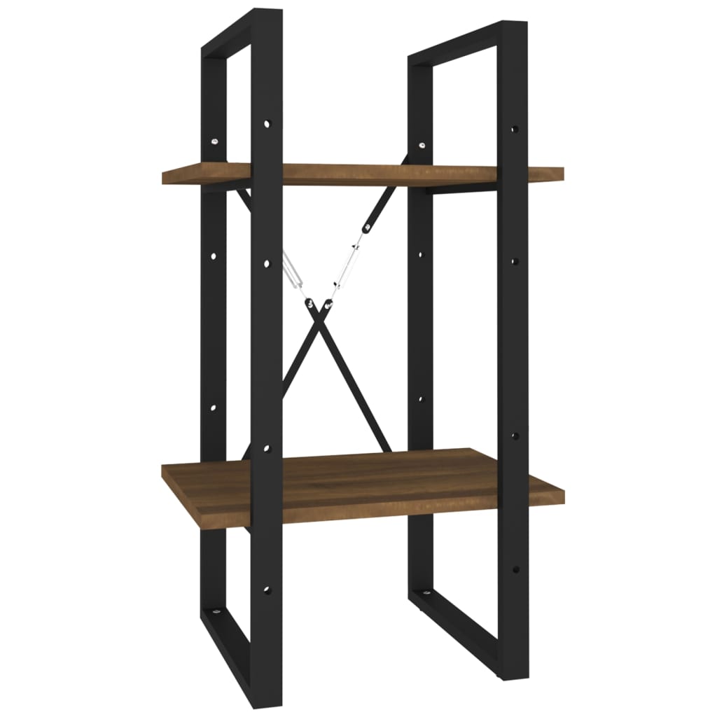 2 szintes barna tölgyszínű szerelt fa könyvszekrény 40x30x70 cm 2 szintes barna tölgyszínű szerelt fa könyvszekrény 40x30x70 cm