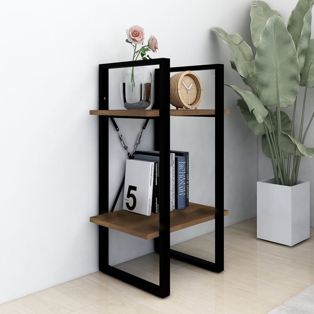 2 szintes barna tölgyszínű szerelt fa könyvszekrény 40x30x70 cm 2 szintes barna tölgyszínű szerelt fa könyvszekrény 40x30x70 cm