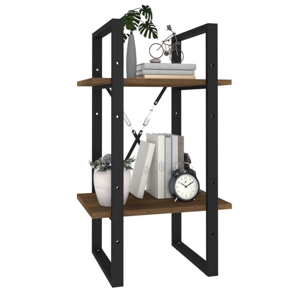 2 szintes barna tölgyszínű szerelt fa könyvszekrény 40x30x70 cm 2 szintes barna tölgyszínű szerelt fa könyvszekrény 40x30x70 cm