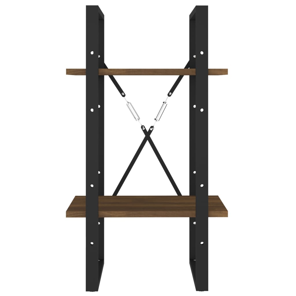 2 szintes barna tölgyszínű szerelt fa könyvszekrény 40x30x70 cm 2 szintes barna tölgyszínű szerelt fa könyvszekrény 40x30x70 cm