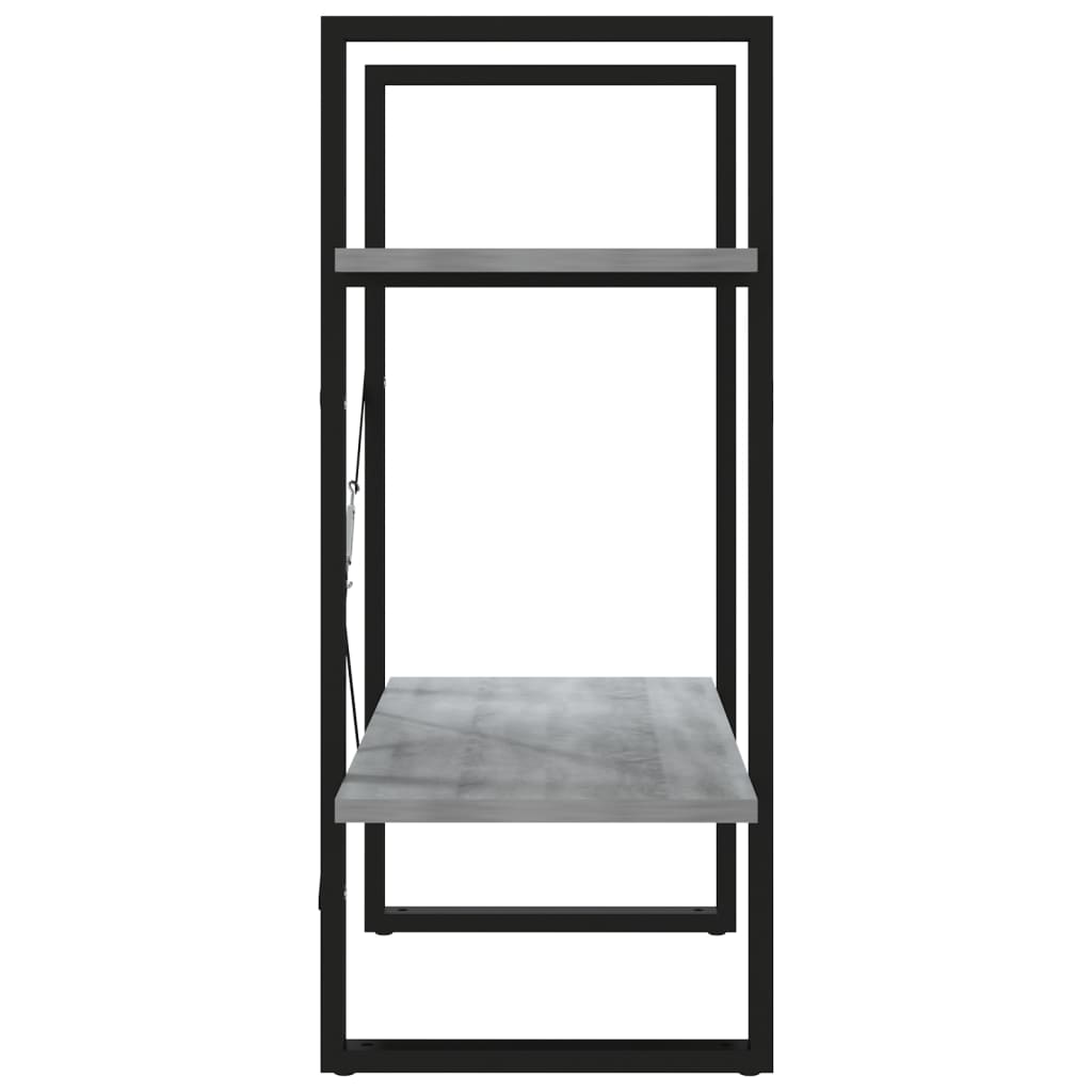 2-szintes szürke sonoma szerelt fa könyvszekrény 60x30x70 cm 2-szintes szürke sonoma szerelt fa könyvszekrény 60x30x70 cm