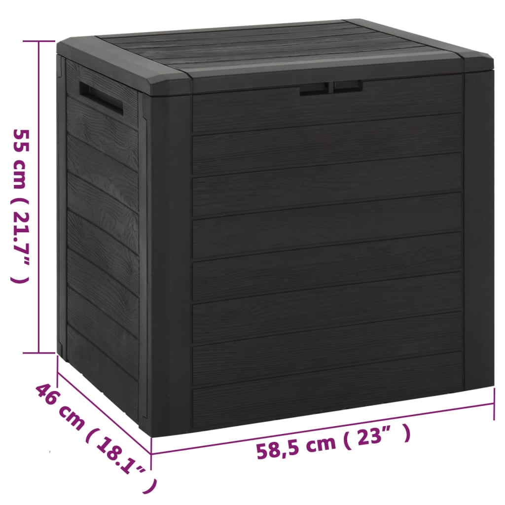 Barna polipropilén kerti tárolóláda 58,5 x 46 x 55 cm Barna polipropilén kerti tárolóláda 58,5 x 46 x 55 cm