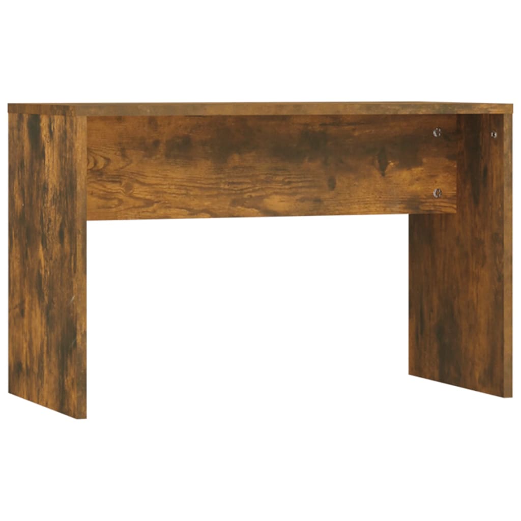 Füstös tölgy színű szerelt fa fésülködőasztal-szett led-ekkel