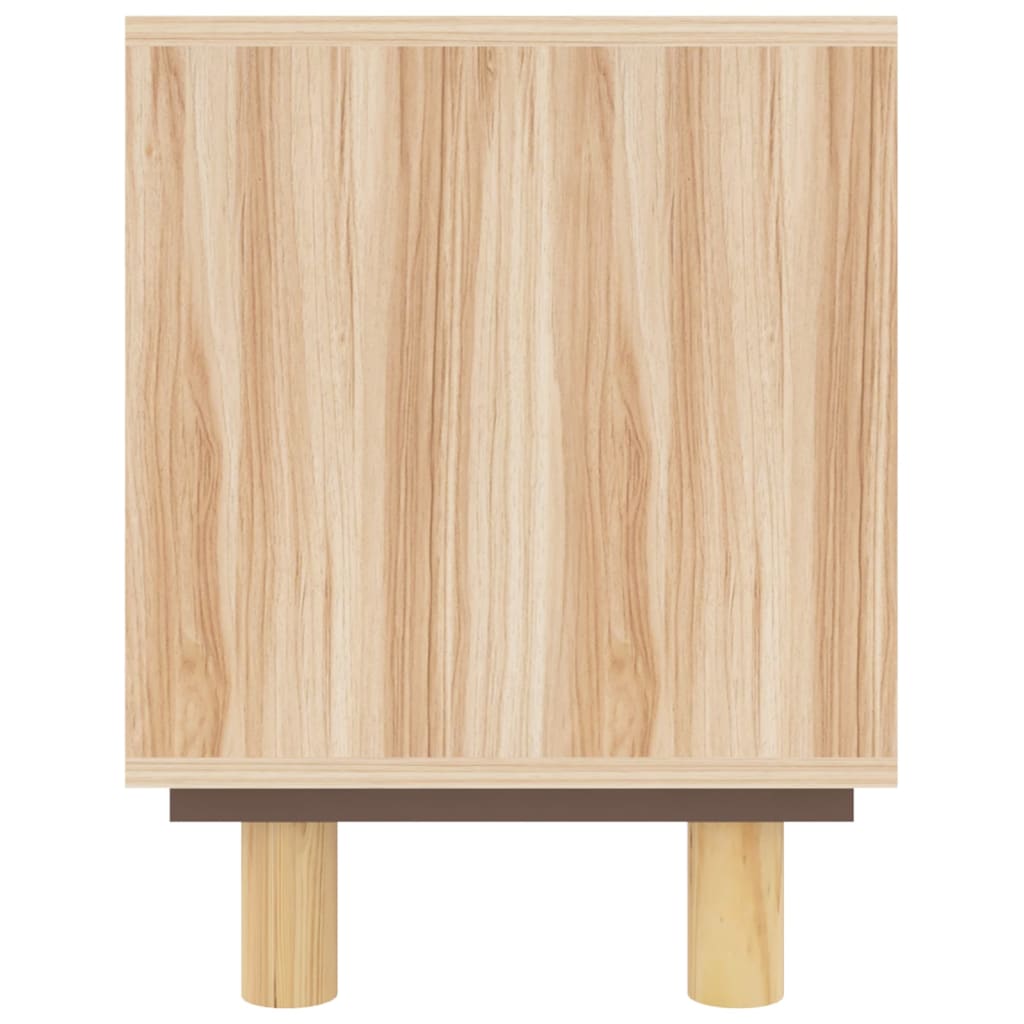 Barna fenyőfa és természetes rattan tv-szekrény 105x30x40 cm Barna fenyőfa és természetes rattan tv-szekrény 105x30x40 cm