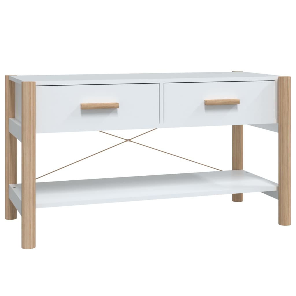 Fehér szerelt fa tv-szekrény 82x38x45 cm