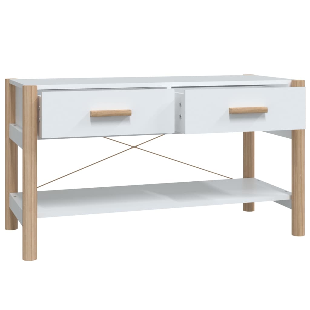 Fehér szerelt fa tv-szekrény 82x38x45 cm