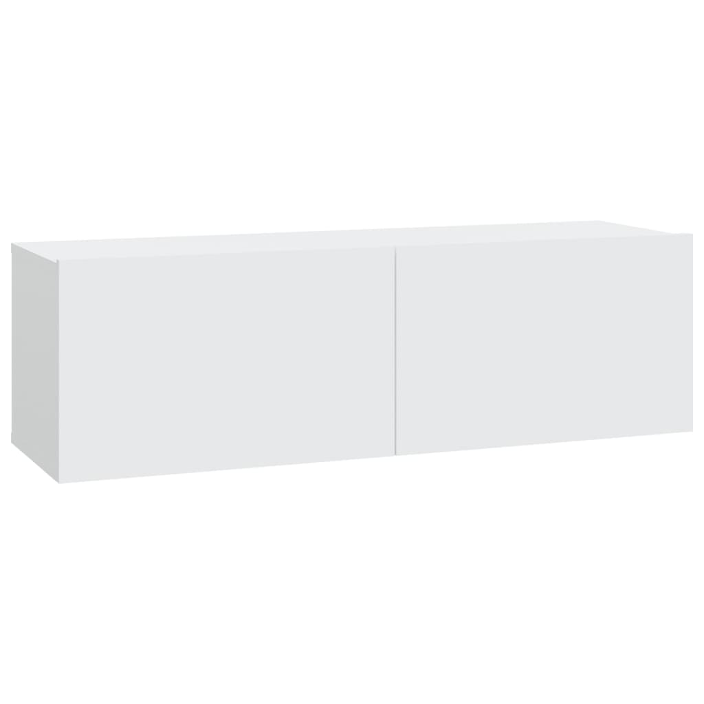 4 db fehér fali tv-szekrény 100 x 30 x 30 cm 4 db fehér fali tv-szekrény 100 x 30 x 30 cm