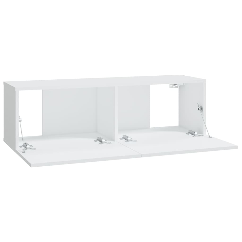 4 db fehér fali tv-szekrény 100 x 30 x 30 cm 4 db fehér fali tv-szekrény 100 x 30 x 30 cm