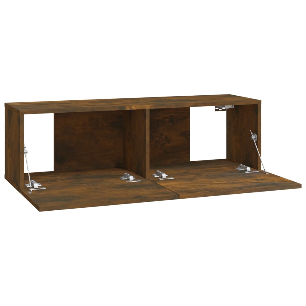 4 db füstös tölgy színű fali tv-szekrény 100 x 30 x 30 cm
