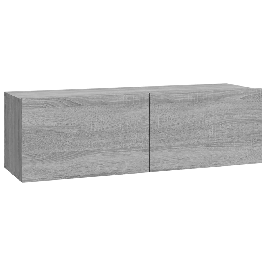 4 db szürke sonoma színű fali tv-szekrény 100 x 30 x 30 cm 4 db szürke sonoma színű fali tv-szekrény 100 x 30 x 30 cm