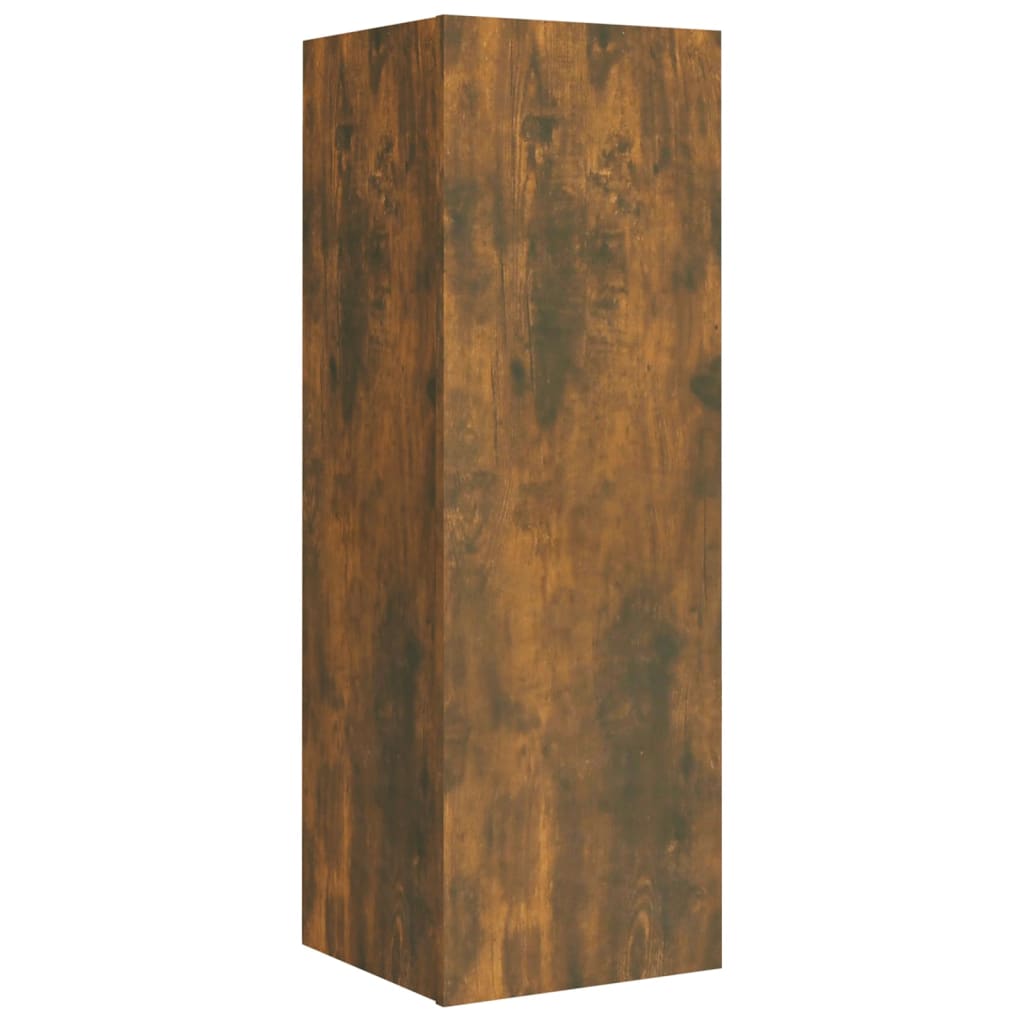 8-részes füstös tölgyszínű szerelt fa tv-szekrényszett