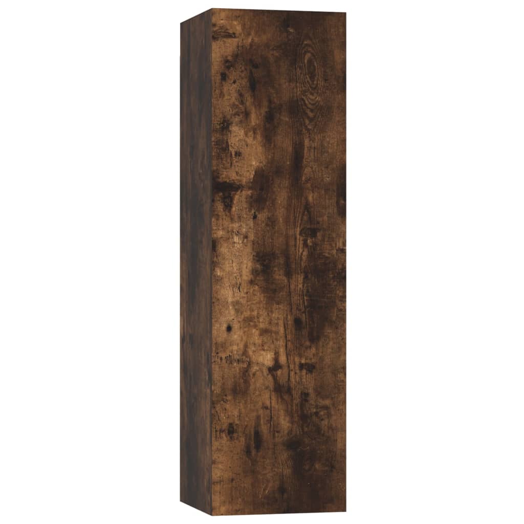 4 részes füstös tölgyszínű szerelt fa tv-szekrényszett