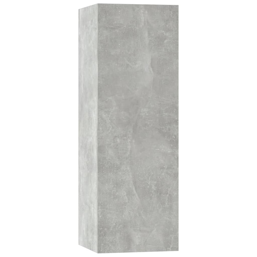 5 részes betonszürke szerelt fa tv-szekrényszett