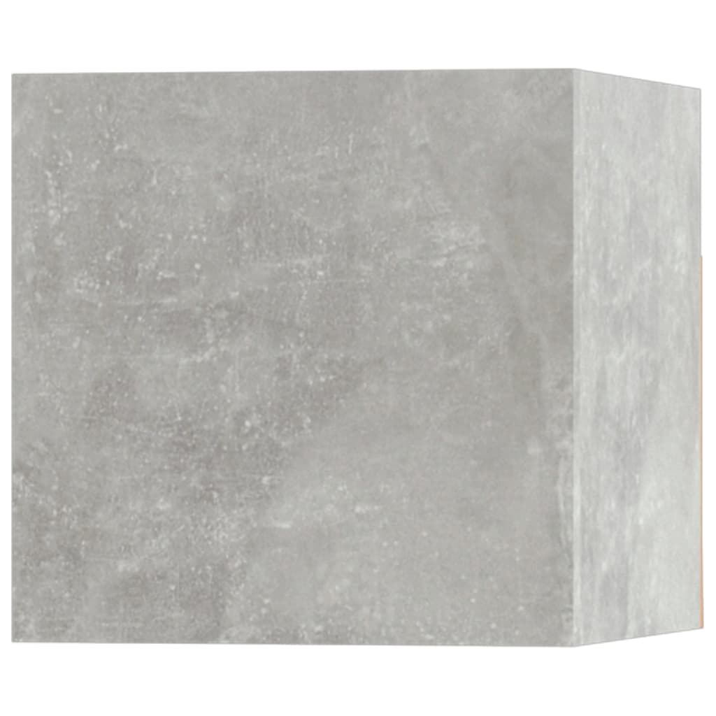 5 részes betonszürke szerelt fa tv-szekrényszett