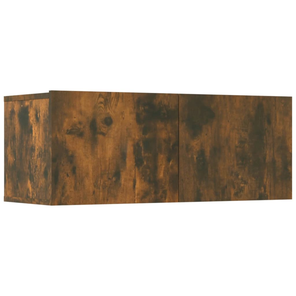 5 részes füstös tölgy színű szerelt fa tv-szekrényszett