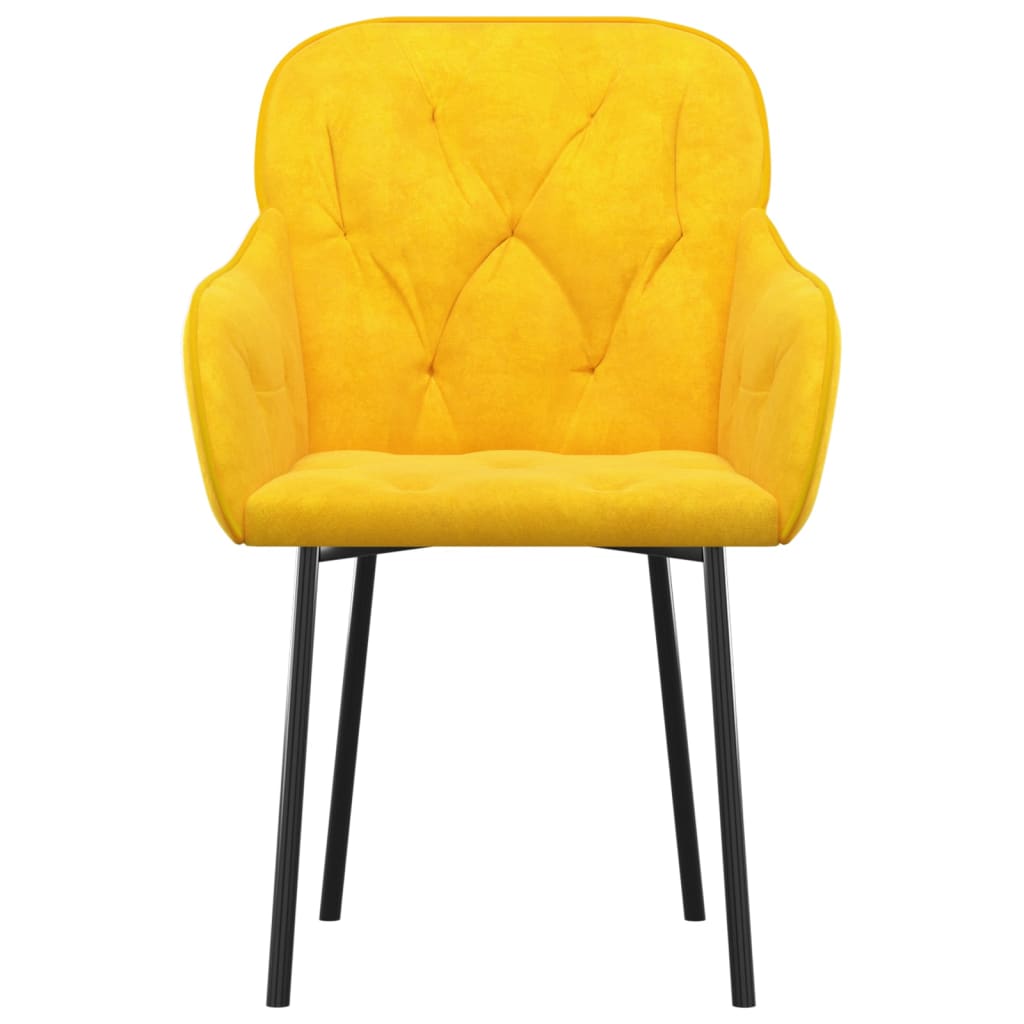 2 db sárga bársony étkezőszék
