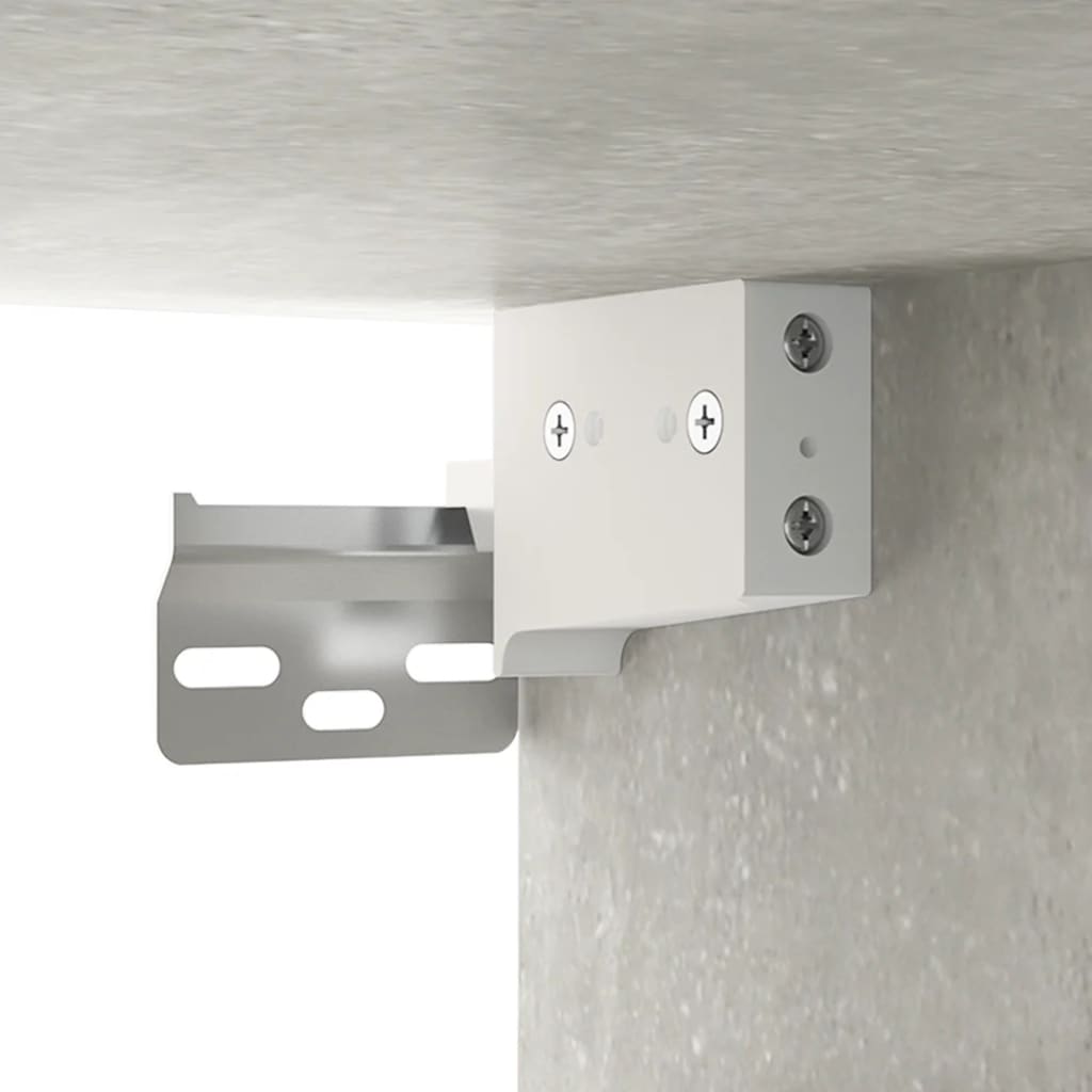 2 db betonszürke szerelt fa faliszekrény 60x36,5x35 cm