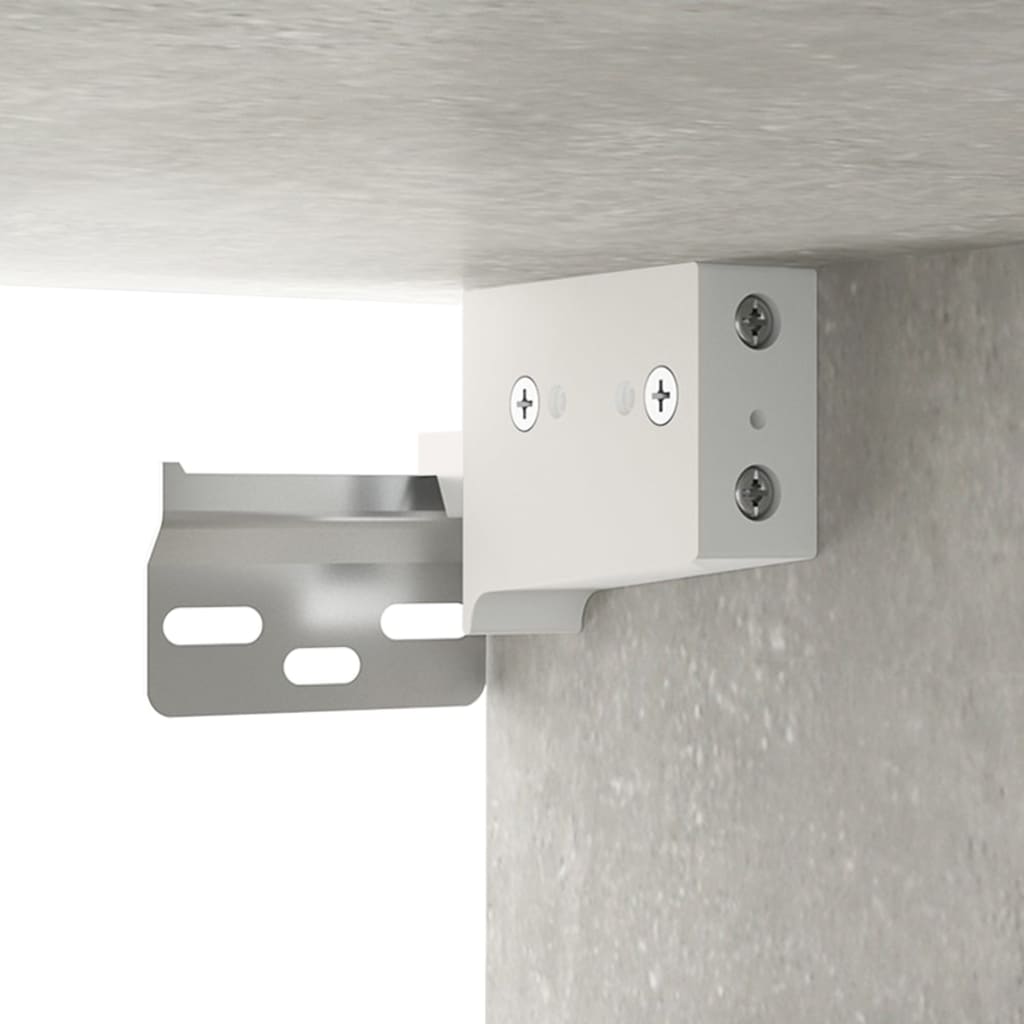 2 db betonszürke szerelt fa faliszekrény 100 x 36,5 x 35 cm