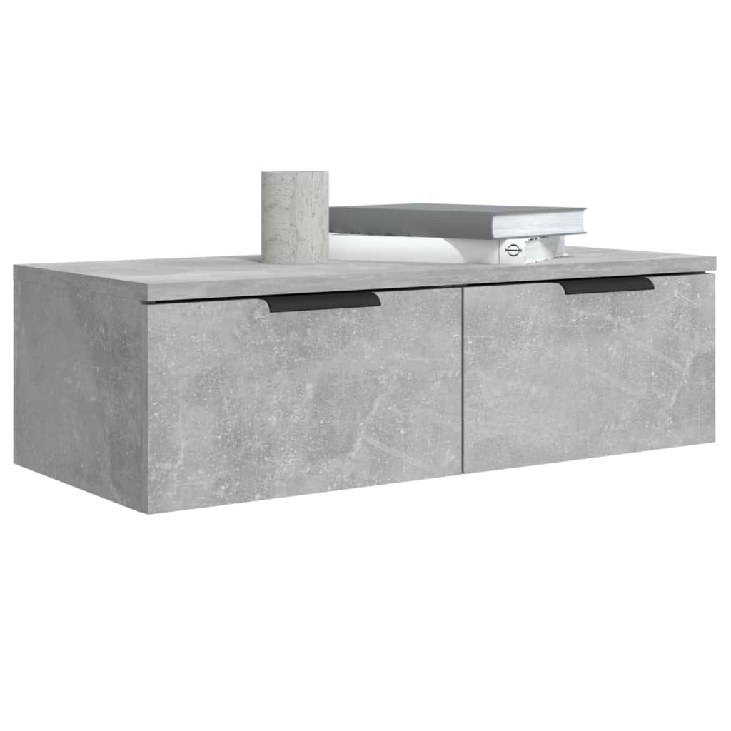 2 db betonszürke szerelt fa fali szekrény 68 x 30 x 20 cm 2 db betonszürke szerelt fa fali szekrény 68 x 30 x 20 cm