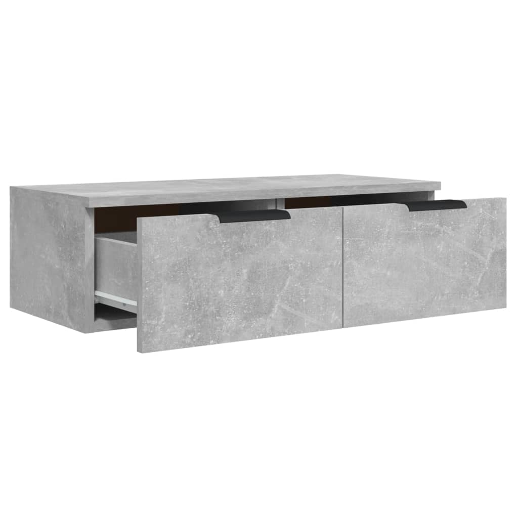 2 db betonszürke szerelt fa fali szekrény 68 x 30 x 20 cm 2 db betonszürke szerelt fa fali szekrény 68 x 30 x 20 cm