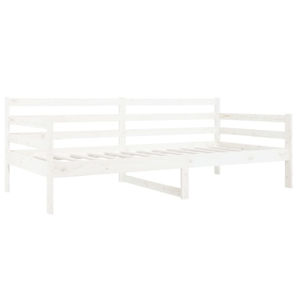 Fehér tömör fenyőfa kanapéágy 80 x 200 cm