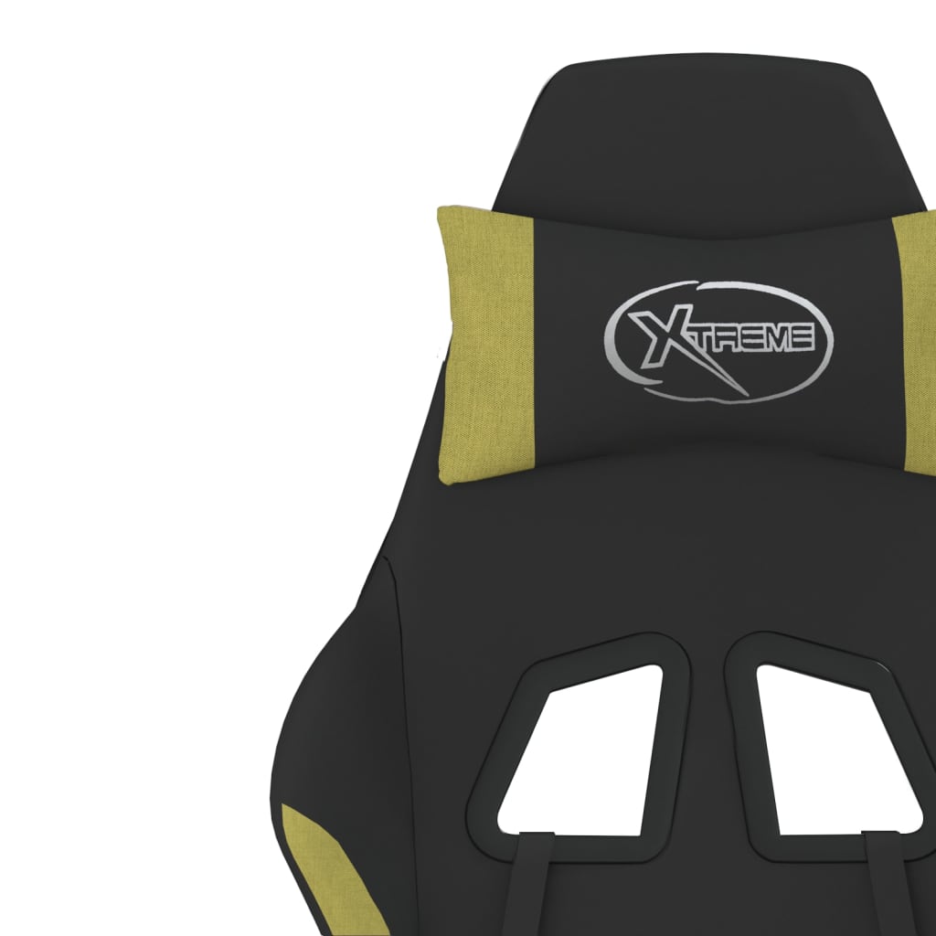 Fekete és világoszöld szövet forgó játékszék