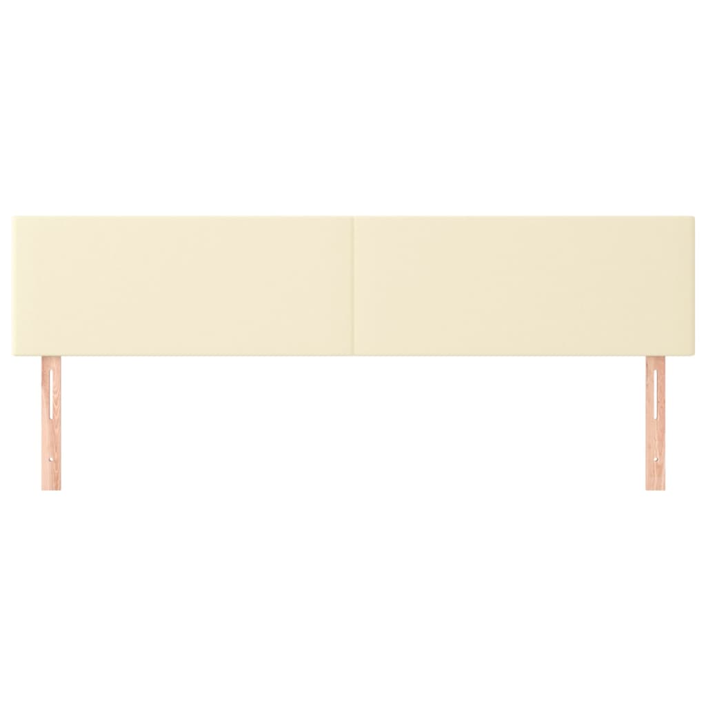 2 db krémszínű műbőr fejtámla 100x5x78/88 cm