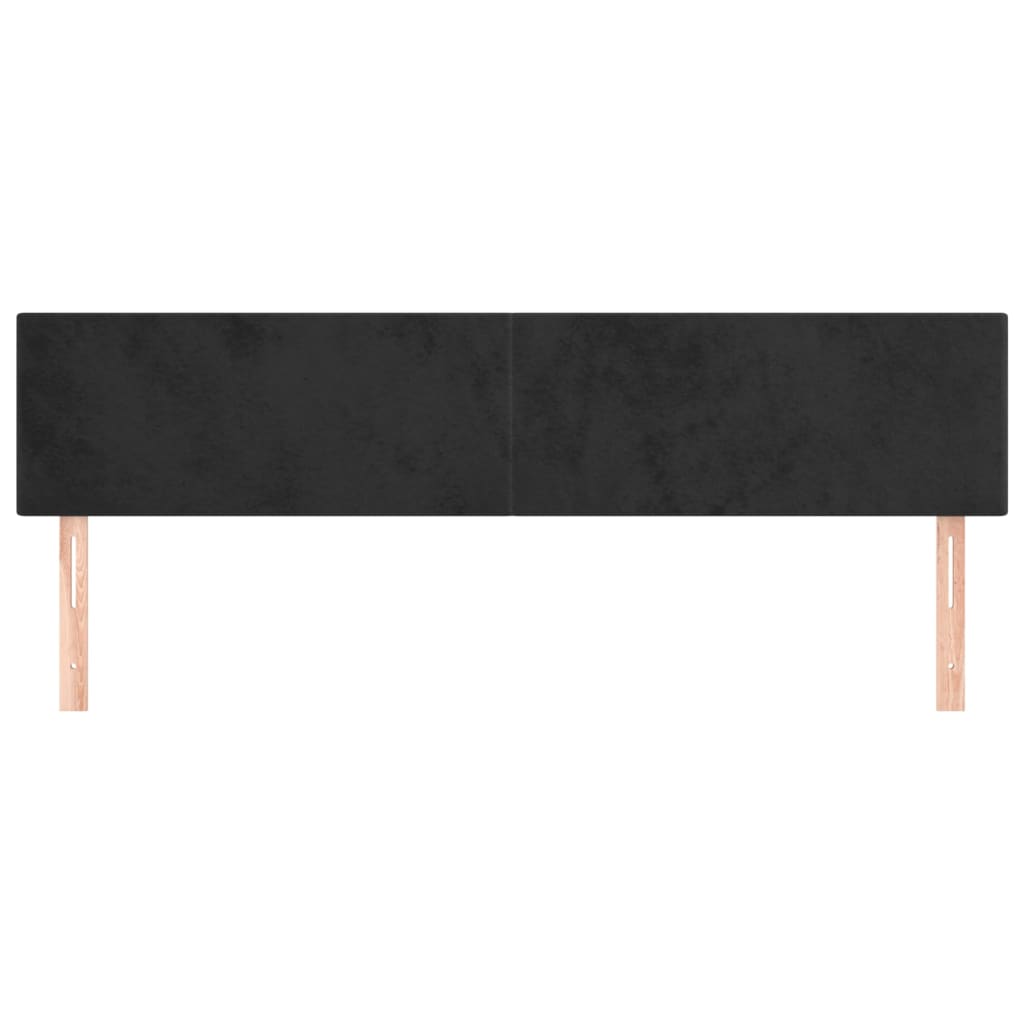 2 db fekete bársony fejtámla 100x5x78/88 cm