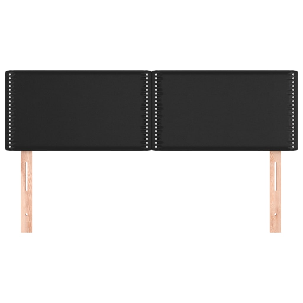 2 db fekete műbőr fejtámla 72 x 5 x 78/88 cm