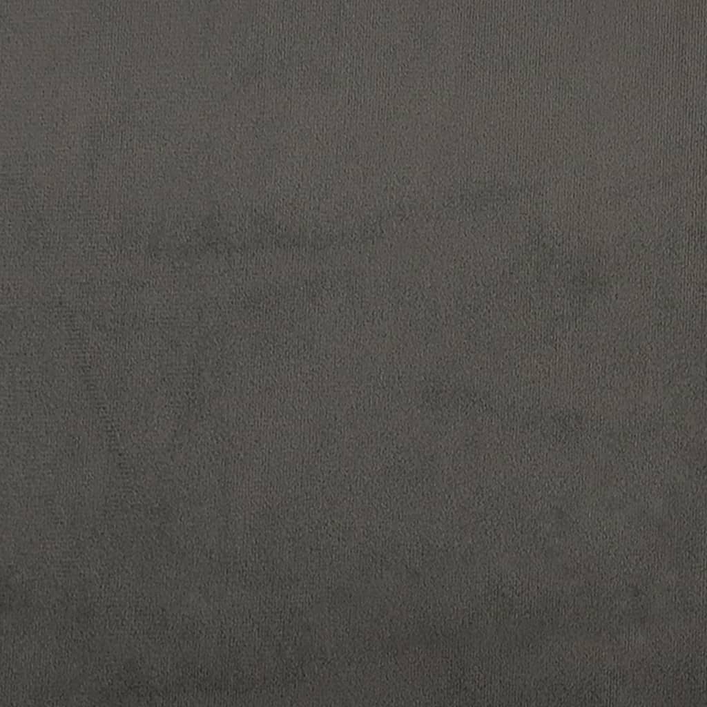 2 db sötétszürke bársony fejtámla 100x5x78/88 cm