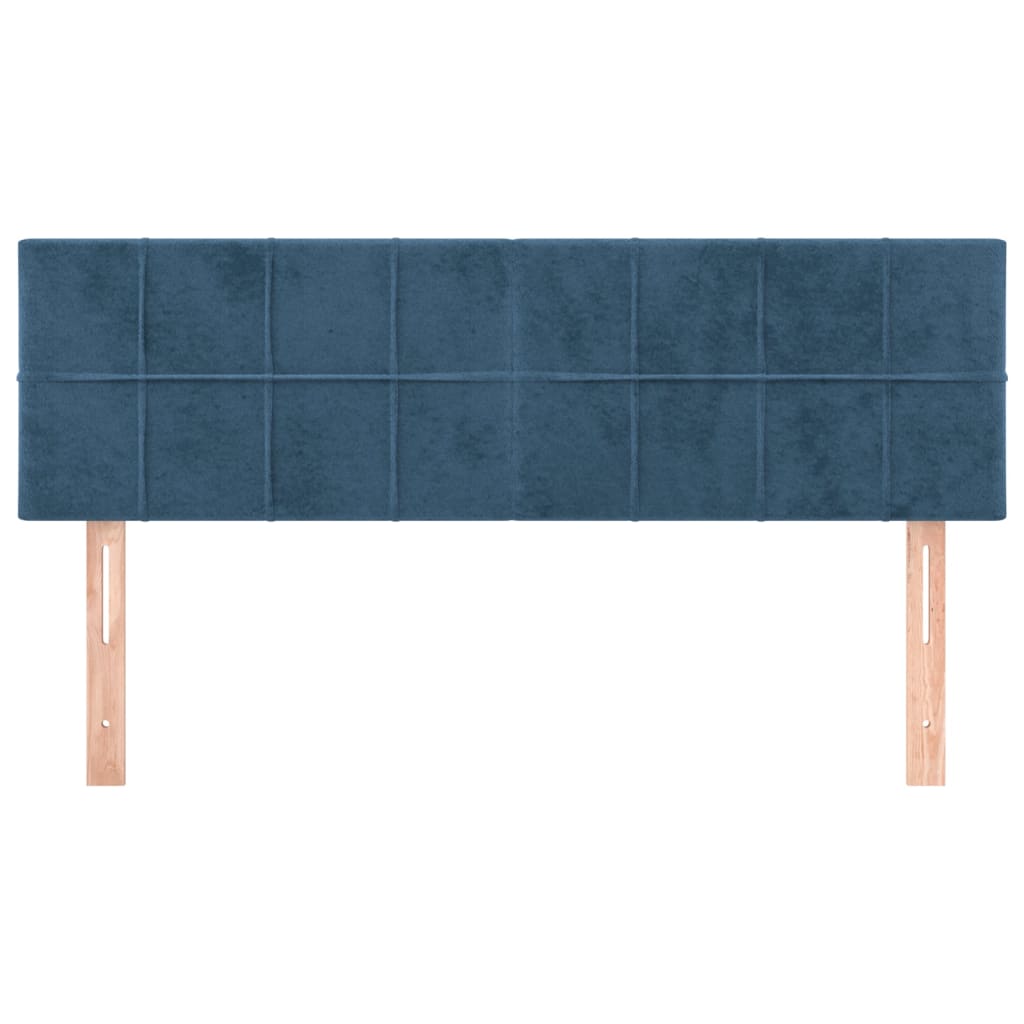 2 db sötétkék bársony fejtámla 72 x 5 x 78/88 cm