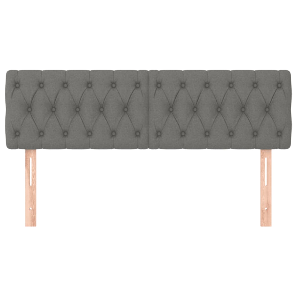 2 db sötétszürke szövet fejtámla 80x7x78/88 cm