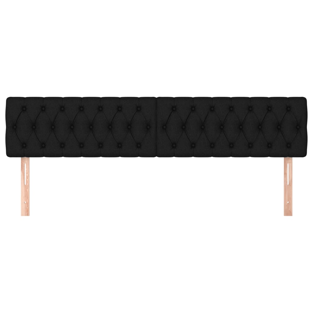 2 db fekete szövet fejtámla 100x7x78/88 cm