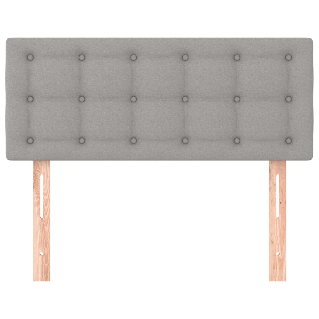 Világosszürke szövet fejtámla 90x5x78/88 cm